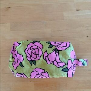 BAGGU Floral Pink and Green Cosmetic Bag